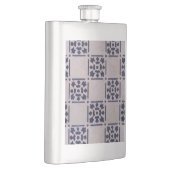 アンティークデルフトタイル青:クラシックオランダアートパターン フラスク (右)