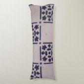 アンティークデルフトタイル青:クラシックオランダアートパターン ボディピロー (正面縦)