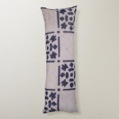 アンティークデルフトタイル青:クラシックオランダアートパターン ボディピロー (裏面 (縦))