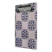 アンティークデルフトタイル青：クラシックオランダアートパターン ミニクリップボード (アングル2)