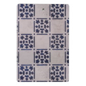 アンティークデルフトタイル青：クラシックオランダアートパターン ミニクリップボード (裏面)