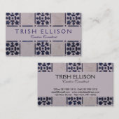 アンティークデルフトタイル青：クラシックオランダアートパターン 名刺 (正面/裏面)