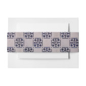 アンティークデルフトタイル青：クラシックオランダアートパターン 招待状ベリーバンド (正面例)