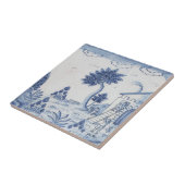 アンティークデルフトタイル – 牧歌的なシーン – 青と白–17 タイル (側面)