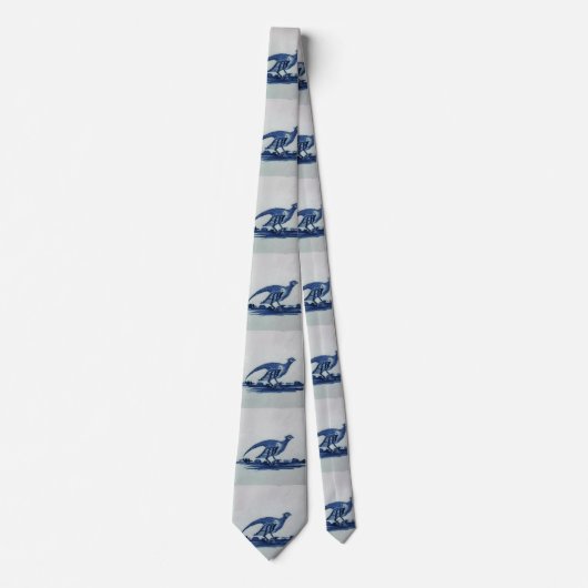 アンティークデルフトブルータイル – 草の中のグロース ネクタイ (正面)