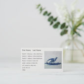 アンティークデルフトブルータイル – 草の中のグロース 名刺 (スタンド正面)