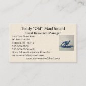 アンティークデルフトブルータイル – 草の中のグロース 名刺 (裏面)