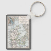 アンティークデンマークの地図,デンマーク語,デンマーク語, 1905 キーホルダー (裏面)