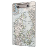 アンティークデンマークの地図,デンマーク語,デンマーク語, 1905 クリップボード (左)