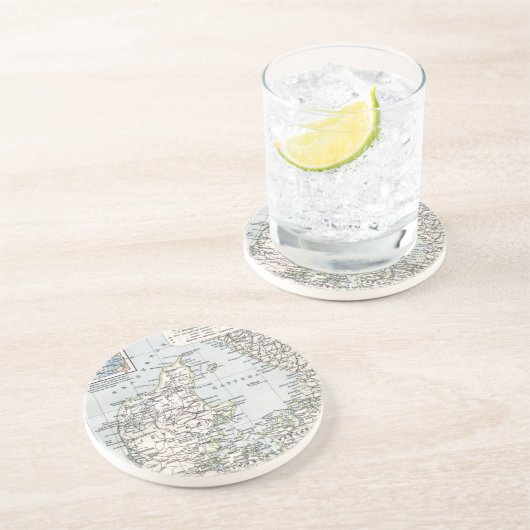 アンティークデンマークの地図,デンマーク語,デンマーク語, 1905 コースター (側面)