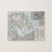 アンティークデンマークの地図,デンマーク語,デンマーク語, 1905 ジグソーパズル (横)
