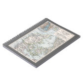 アンティークデンマークの地図,デンマーク語,デンマーク語, 1905 ノートブック (左側)