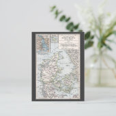 アンティークデンマークの地図,デンマーク語,デンマーク語, 1905 ポストカード (スタンド正面)