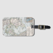 アンティークデンマークの地図,デンマーク語,デンマーク語, 1905 ラゲッジタグ (正面横)