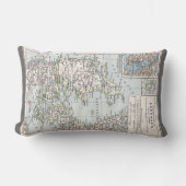 アンティークデンマークの地図,デンマーク語,デンマーク語, 1905 ランバークッション (正面)