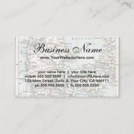 アンティークデンマークの地図,デンマーク語,デンマーク語, 1905 名刺