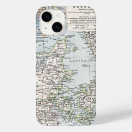 アンティークデンマークの地図,デンマーク語,デンマーク語, 1905 Case-Mate iPhone 14ケース
