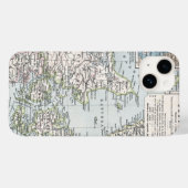 アンティークデンマークの地図,デンマーク語,デンマーク語, 1905 Case-Mate iPhoneケース (裏面 (横))