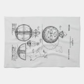 アンティークトイ1908ロリーポリ特許スケッチ キッチンタオル (横)