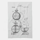 アンティークトイ1908ロリーポリ特許スケッチ キッチンタオル (縦)