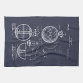 アンティークトイ1908ロリーポリ特許スケッチ キッチンタオル (横)