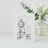 アンティークトイ1908ロリーポリ特許スケッチ ポストカード (スタンド正面)