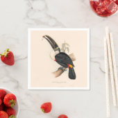 アンティークトゥーカン鳥絵画野生動物 スタンダードカクテルナプキン (インサイチュ)