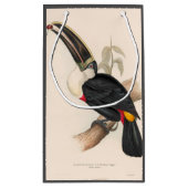 アンティークトゥーカン鳥絵画野生動物 スモールペーパーバッグ (裏面)