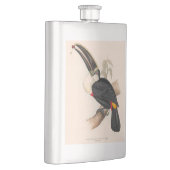 アンティークトゥーカン鳥絵画野生動物 フラスク (右)