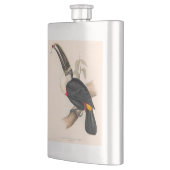 アンティークトゥーカン鳥絵画野生動物 フラスク (左)