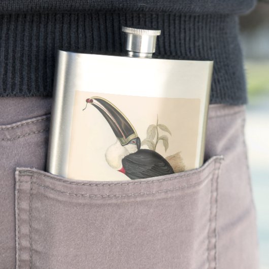 アンティークトゥーカン鳥絵画野生動物 フラスク (インサイチュ)