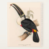アンティークトゥーカン鳥絵画野生動物 プランナー手帳 (裏面)