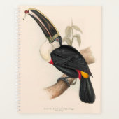 アンティークトゥーカン鳥絵画野生動物 プランナー手帳 (正面)