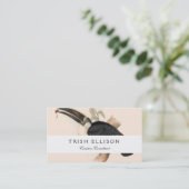 アンティークトゥーカン鳥絵画野生動物 名刺 (スタンド正面)