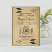 アンティークトバルアローヴィンテージウェディング招待状 招待状 (スタンド正面)