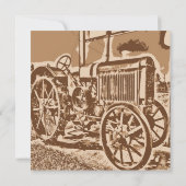 アンティークトラクタファーム結婚式招待状 招待状 (裏面)