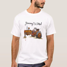 アンティークトラクターのデザインの男の子の誕生日パーティー Tシャツ