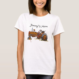 アンティークトラクターのデザインの男の子の誕生日パーティー Tシャツ