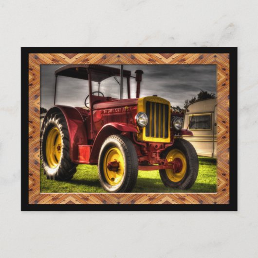 アンティークトラクターのポストカード ポストカード (正面)