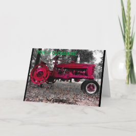 アンティークトラクタークリスマスカードバイビベリ シーズンカード