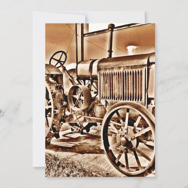 アンティークトラクターファーム設備クラシックセピア (正面)