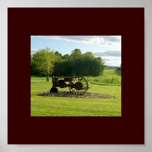 アンティークトラクターポスター ポスター (正面)