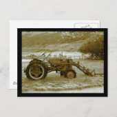 アンティークトラクター葉書 ポストカード (正面/裏面)