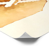 アンティークトラクター – 水色 ポスター (角)