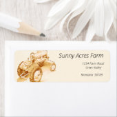 アンティークトラクター – 水色 ラベル (インサイチュ)