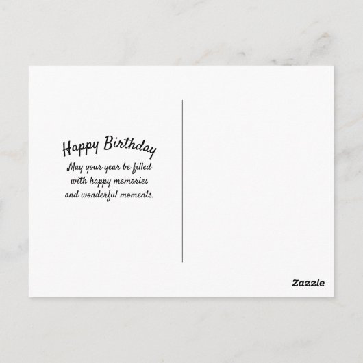 アンティークトラクタ誕生日 ポストカード (裏面)