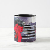 アンティークトラックとフェスティバルクリスマスリース マグカップ (中央)