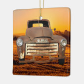 アンティークトラックヴィンテージトラックファームトラック セラミックオーナメント (左)