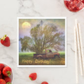 アンティークトラック誕生日 スタンダードランチョンナプキン (インサイチュ)