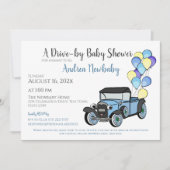 アンティークトラック駆動バイベビーシャワー招待状 招待状 (正面)